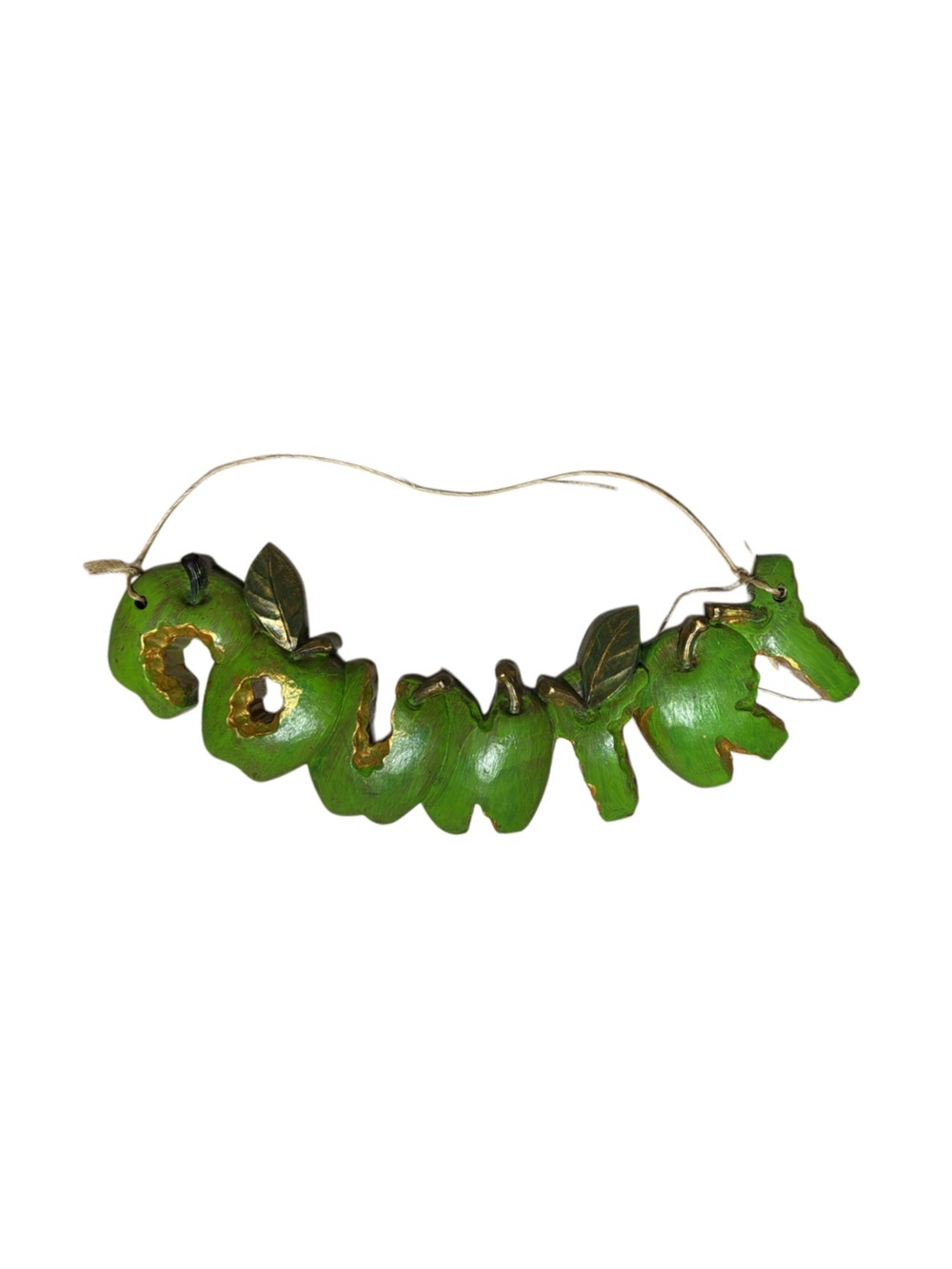 Vintage HOMCO “Country” Green Apple hanging decor
